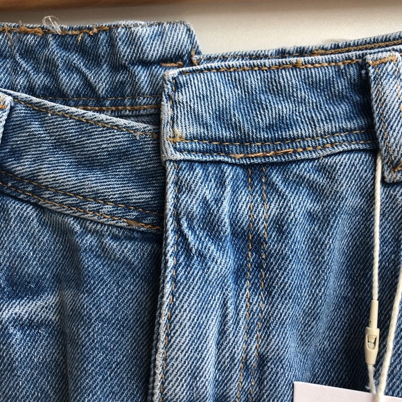 Zara Trafaluc  Distressed Denim Skirt Floral Med - Picture 6 of 10